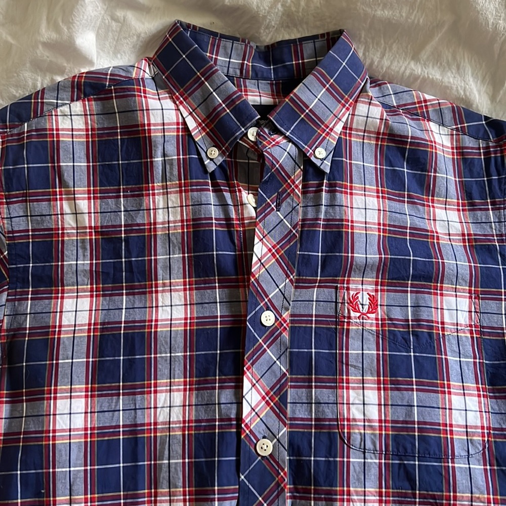 Men’s Fred Perry Short-Sleeved Dress Shirt